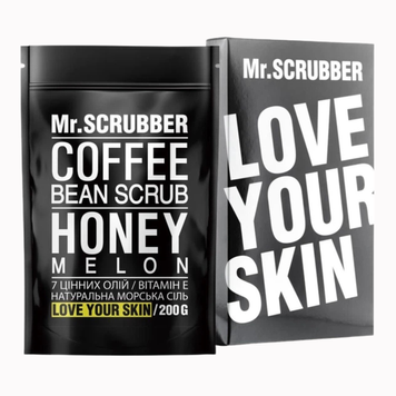 MR. SCRUBBER Кавовий скраб для тіла HONEY MELON, 200 g 1752218923542 фото