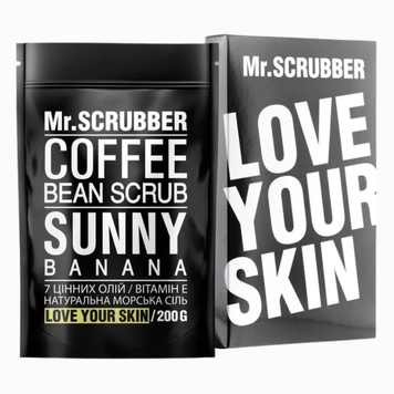 MR. SCRUBBER Кавовий скраб для тіла SUNNY BANANA, 200 g 1752219117228 фото