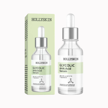 HOLLYSKIN Сироватка для обличчя GLYCOLIC AHA ACID SERUM, 30 ml 1752225160896 фото