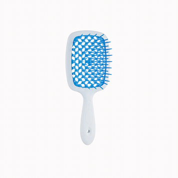 JANEKE Щітка для волосся SUPERBRUSH 1830 THE ORIGINAL ITALIAN PATENT біла з блакитним 1752230527339 фото